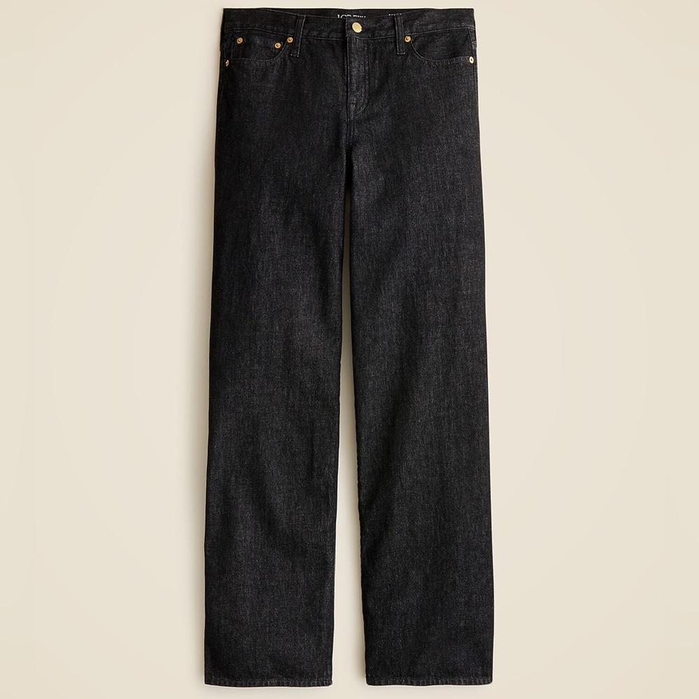 J. Crew Lower-rise Wide-leg Black jean in Size 26